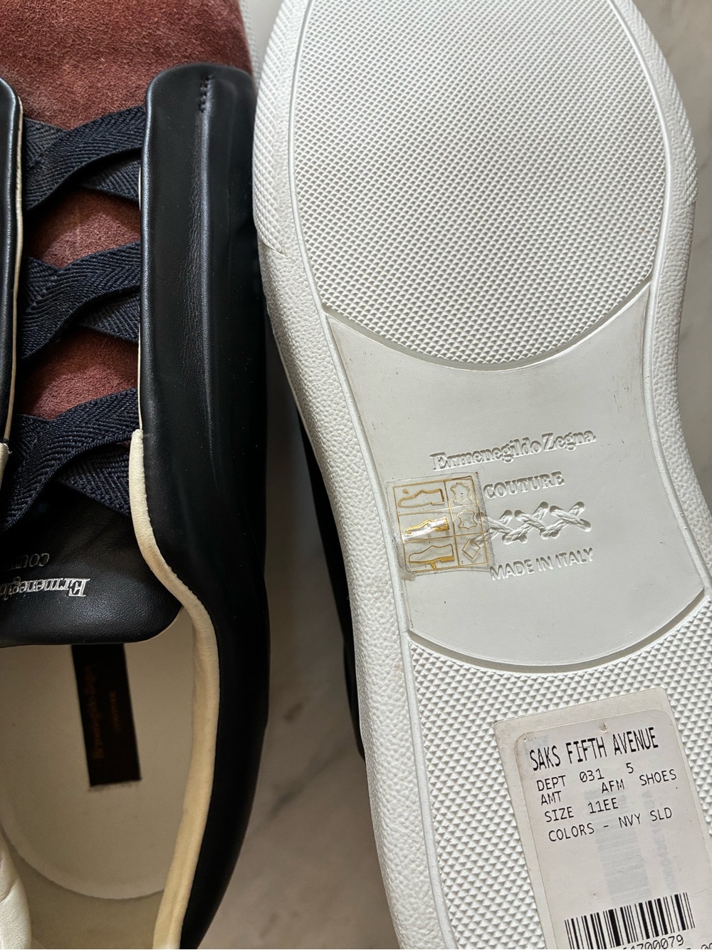 NWOB Ermenegildo Zegna Couture Triple Stitch Sneakers - Picture 5 of 7